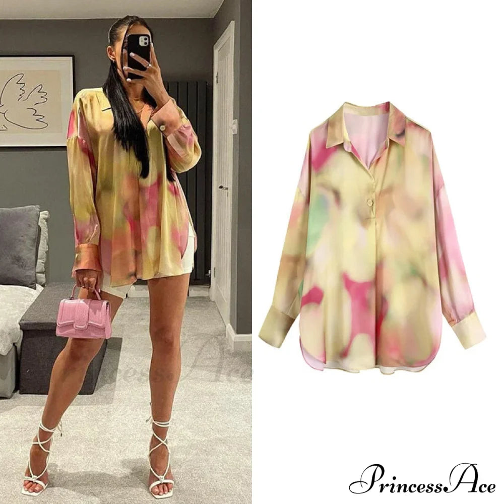 With Satin Blouse Design Arm - Long Zebra Top