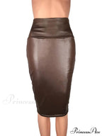 Women Back Split Skirt