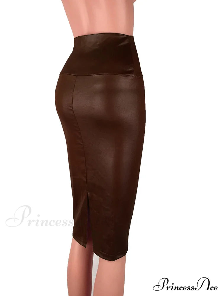 Women Back Split Skirt