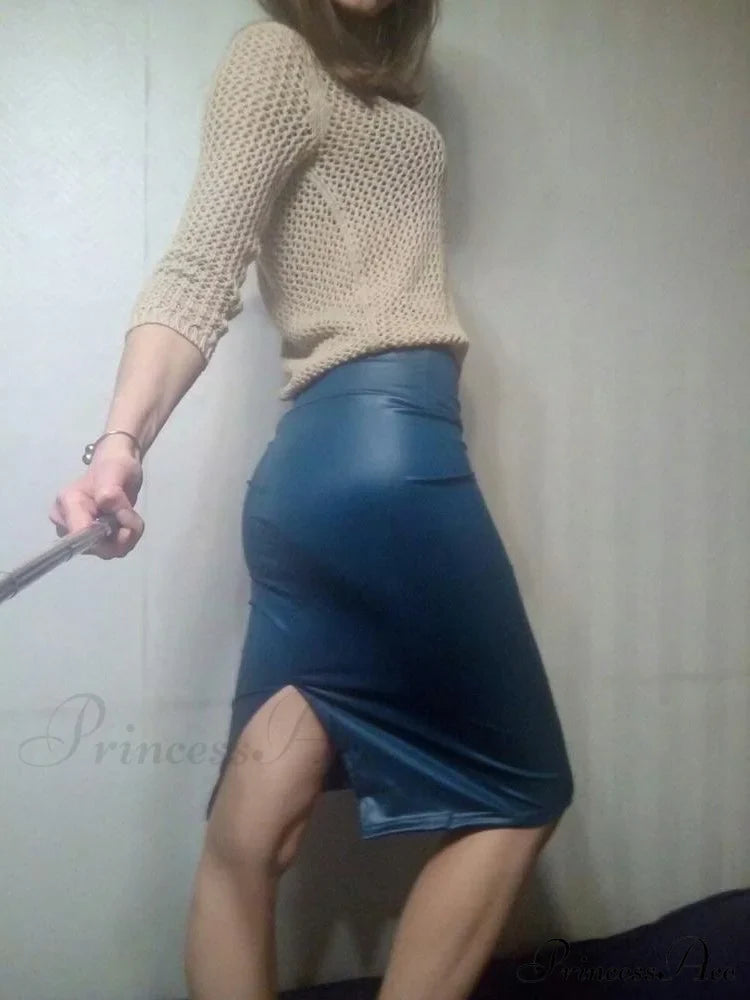 Women Back Split Skirt