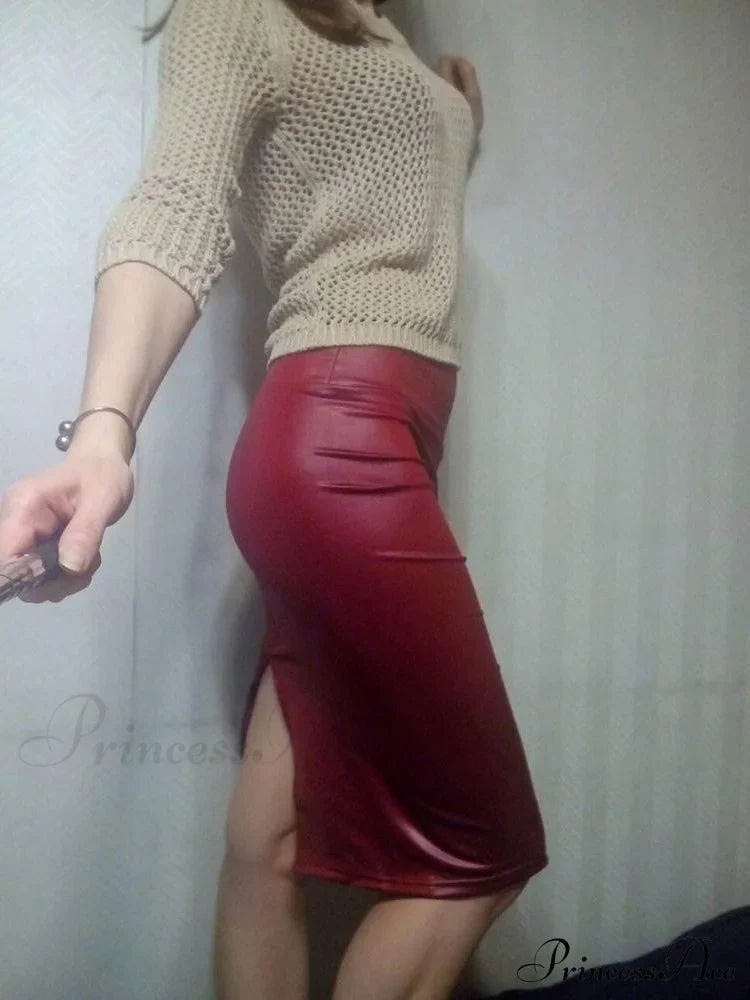 Women Back Split Skirt