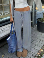 Velvet Flare High Waist Slim Fit Ribbed Pants