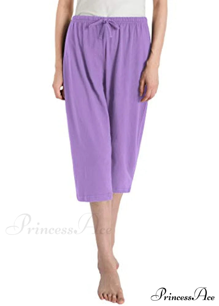 Cotton Capri Pants Sleep Capris