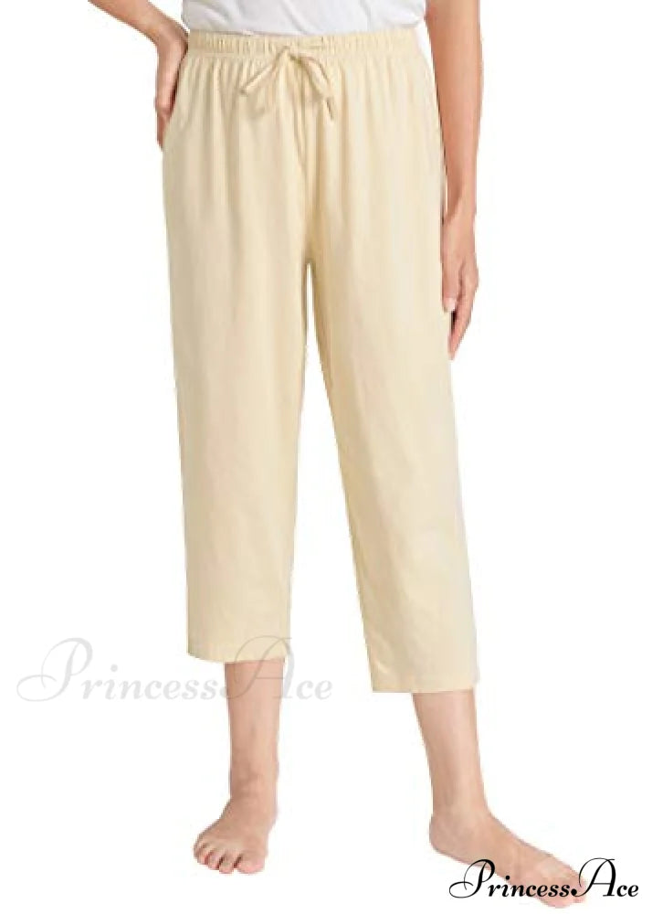 Cotton Capri Pants Sleep Capris