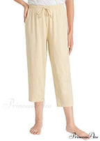 Cotton Capri Pants Sleep Capris