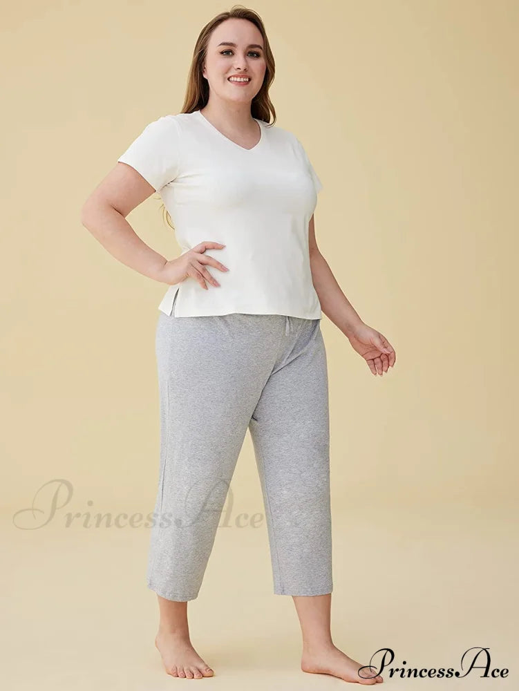 Cotton Capri Pants Sleep Capris