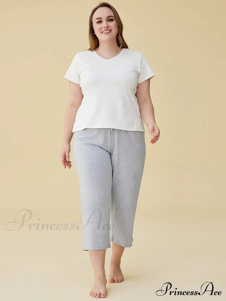 Cotton Capri Pants Sleep Capris