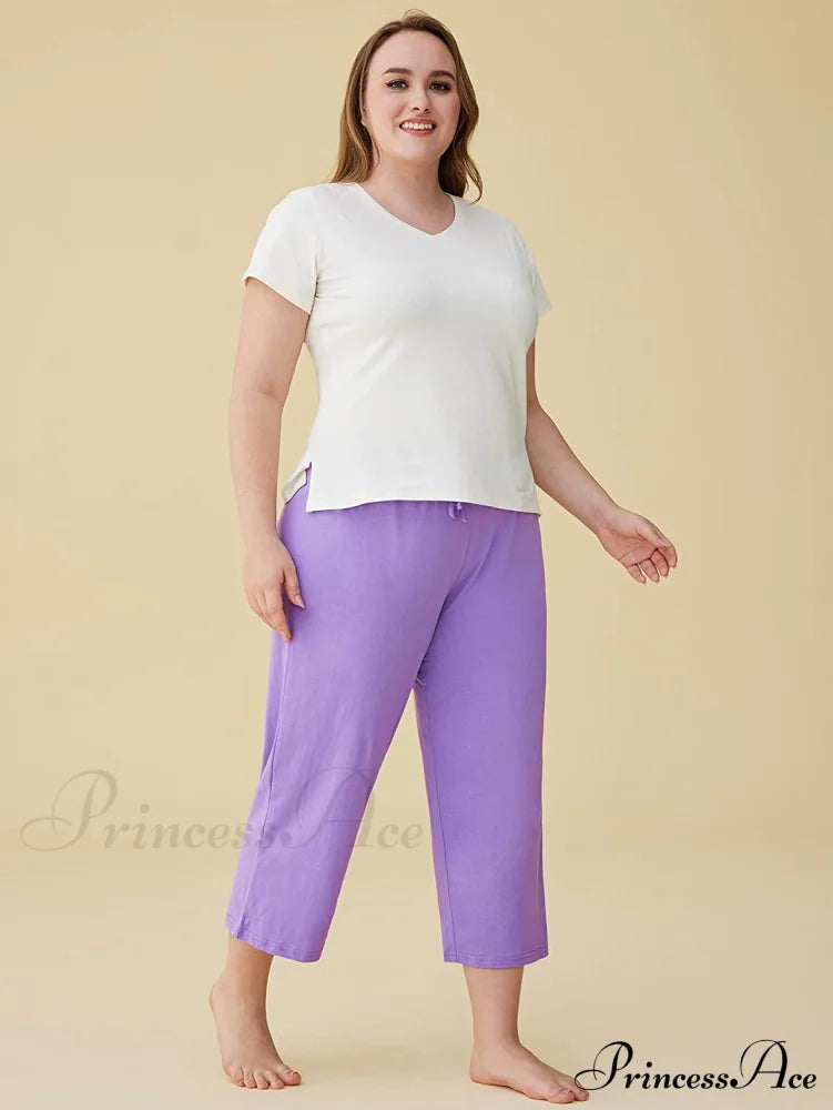 Cotton Capri Pants Sleep Capris