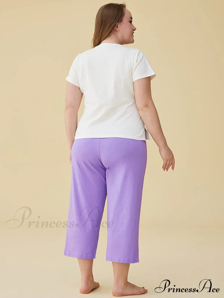 Cotton Capri Pants Sleep Capris
