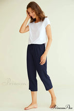 Cotton Capri Pants Sleep Capris