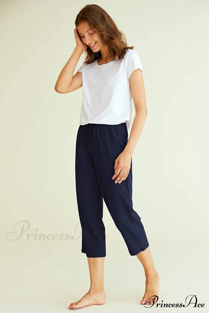 Cotton Capri Pants Sleep Capris
