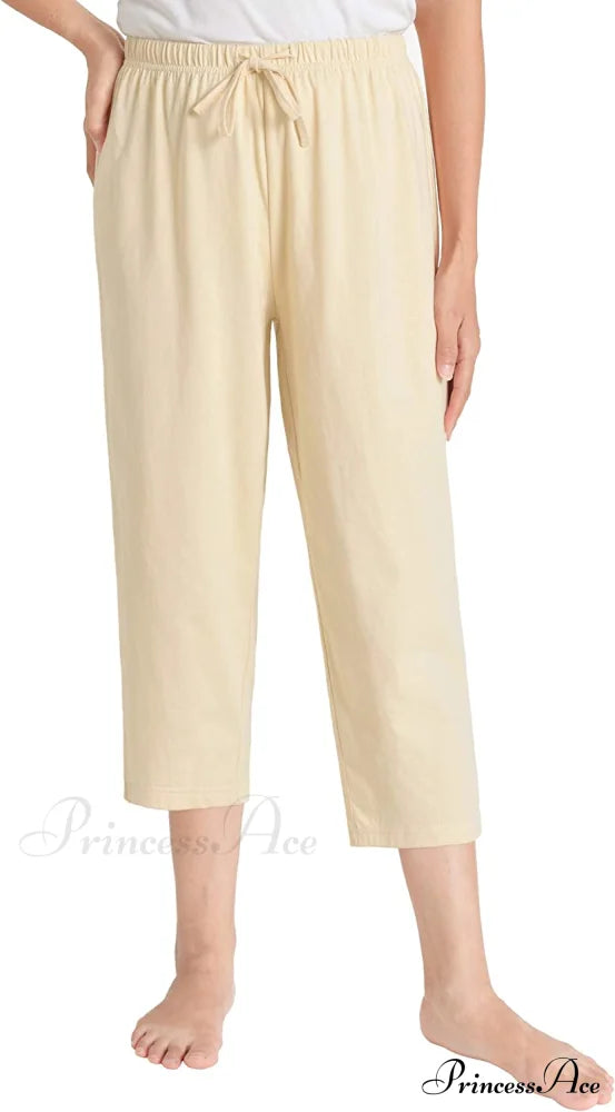 Cotton Capri Pants Sleep Capris