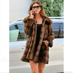 Mink Hooded Long Coat