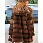Mink Hooded Long Coat