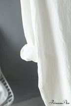 Spring/Autumn Arm - Fit Blouse Loose Casual Gown With Long Buttons