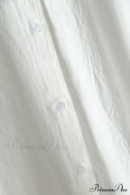 Spring/Autumn Arm - Fit Blouse Loose Casual Gown With Long Buttons