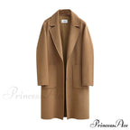Wool Baggy Long Solid Simple All-Match Overcoat