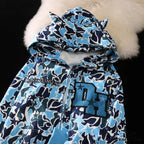 Y2K Hoodie Demon Streetwear Camouflage Up Embroidery Oversized Harajuku Zip Women