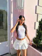 Y2K Letter Print Punk Crop Top T-Shirt