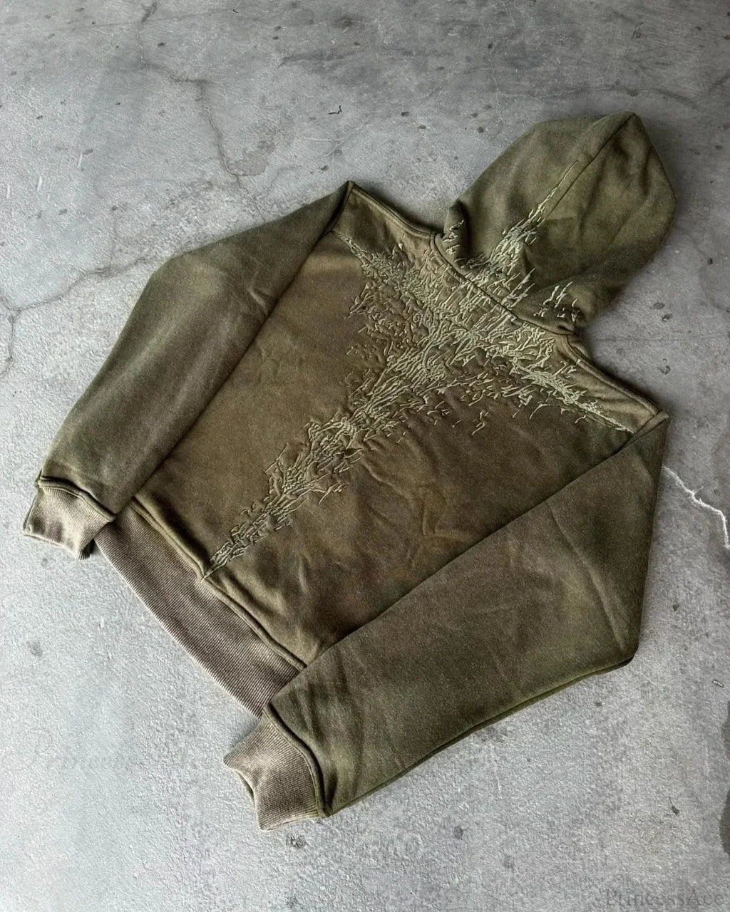 Y2K Mysterious Embroidery Hoodie