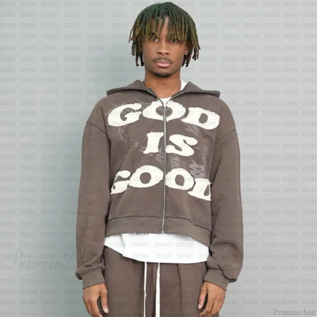 Y2K Mysterious Letter Embroidery Hoodie