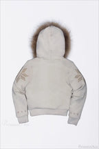 Y2K Sherpa Collar Rhinestone Zip-Front Waist-Cinched Hoodie