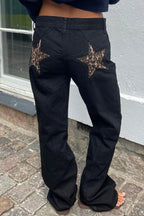 Y2K Star Color-Block Patchwork Jeans