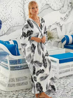 Zebra Stripes Long Dress Cover Up