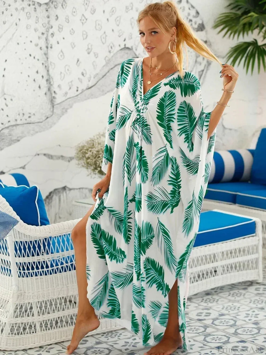 Zebra Stripes Long Dress Cover Up