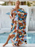 Zebra Stripes Long Dress Cover Up